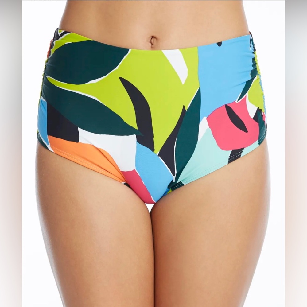 ANNE COLE SIGNATURE Polynesian Palm Convertible Bikini Bottom, size XL